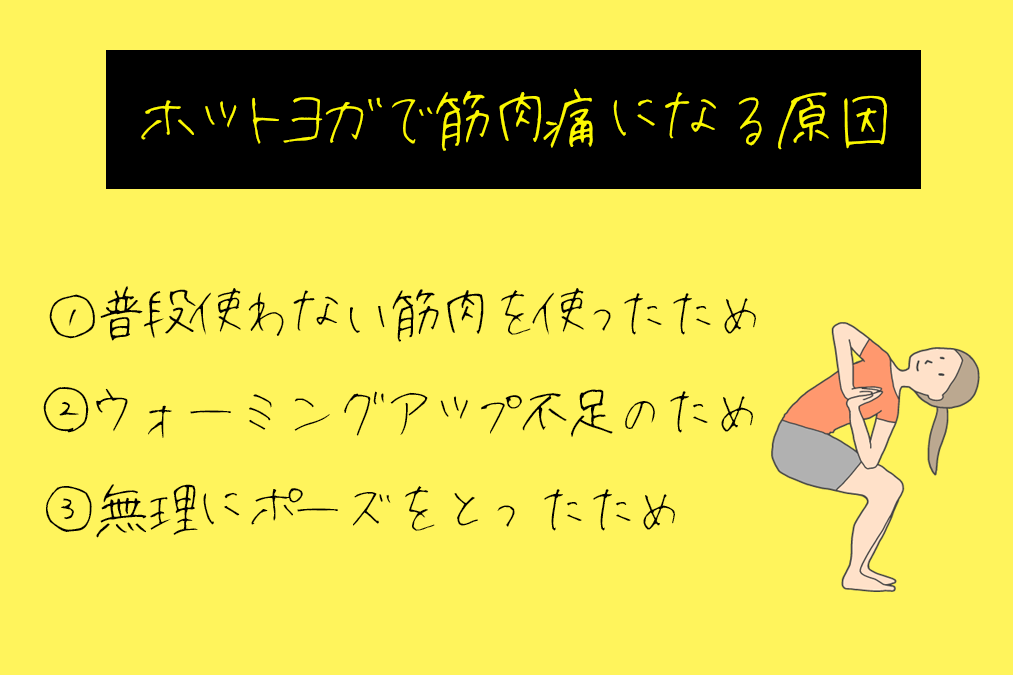 ホットヨガで筋肉痛