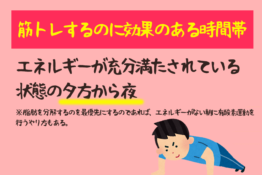 筋トレするのに効果のある時間帯